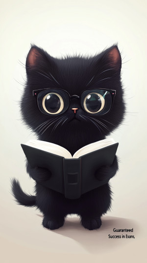 Cute kitten wearing glasses, h...