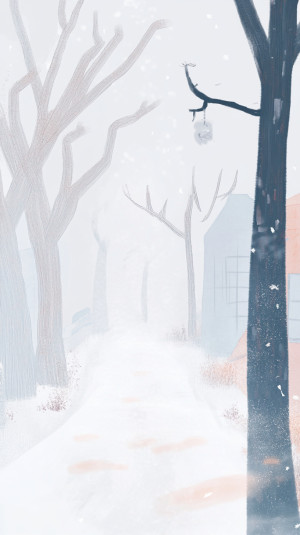 Sadness with the snowy road, t...