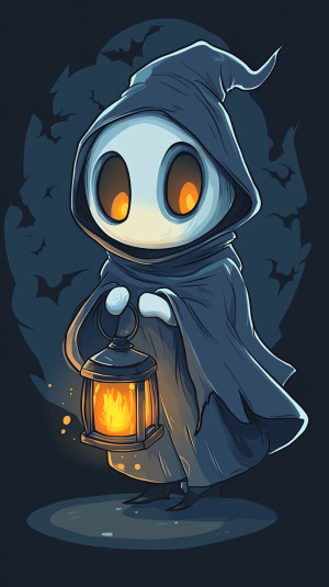 The little ghost with burning...